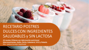 Recetario Dulces y Postres sin Lactosa