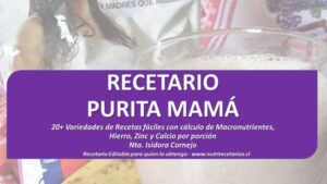 Recetario Purita Mamá